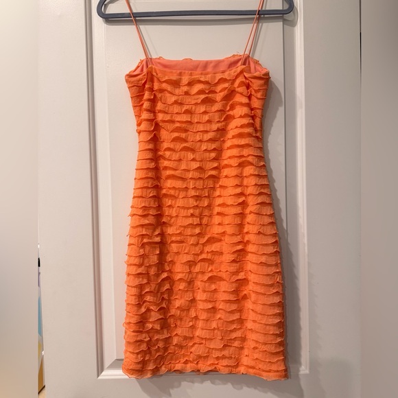 Orange Ruffled Dress - Picture 2 of 3